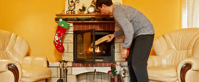 Rusted Metal Fireplace Restoration in West Odessa, Texas
